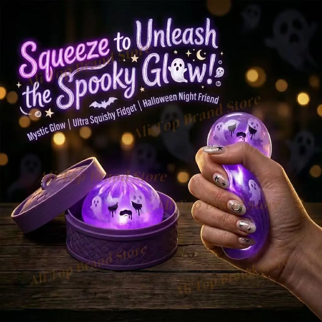 2026 New Halloween Ghost Pinch Music, Cross-Border Maltose Squeeze Vent, Grasp and Decompression Gift Box Set