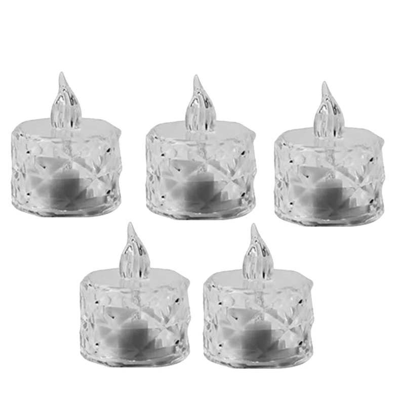 ABJY-24 Pcs Led Tealight Candles Battery Operated Smokeless Candle Lamp For Valentines Weddings Dining Tables (1.42*1.97In)
