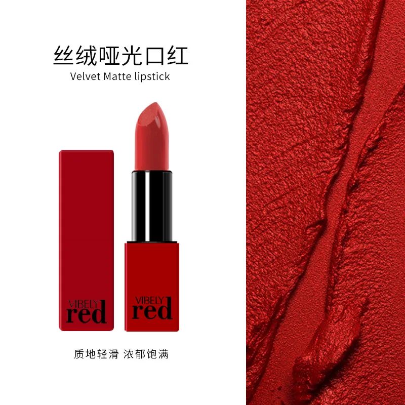 Vibely Grote Rode Lip Liefde Geheime Lippenstift Set Tien Kleuren Chinese Rode Geschenkdoos Hoogwaardige Matte Mist Lippenstift Lippenstift