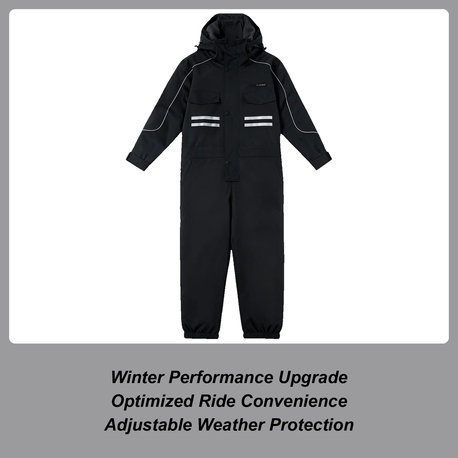 

Thick Velvet Hooded Coat & Pant Rain Suit For Women Men Outdoor Waterproof Motorcycle Riding Raincoat With Reflective Strip