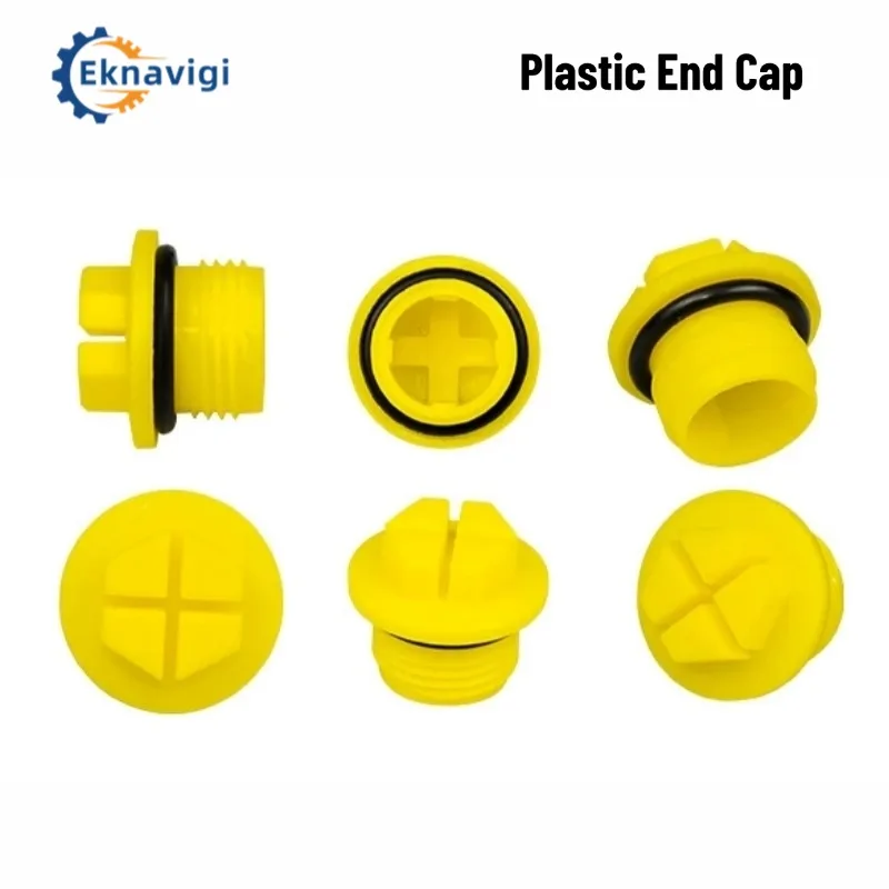 2/4/10/20PCS 1/8 1/2 3/4  Plastic Sealing Plug Hole Hydraulic Pump Valve Plastic Plug With O-ring Outer Hexagonal Cross Thread