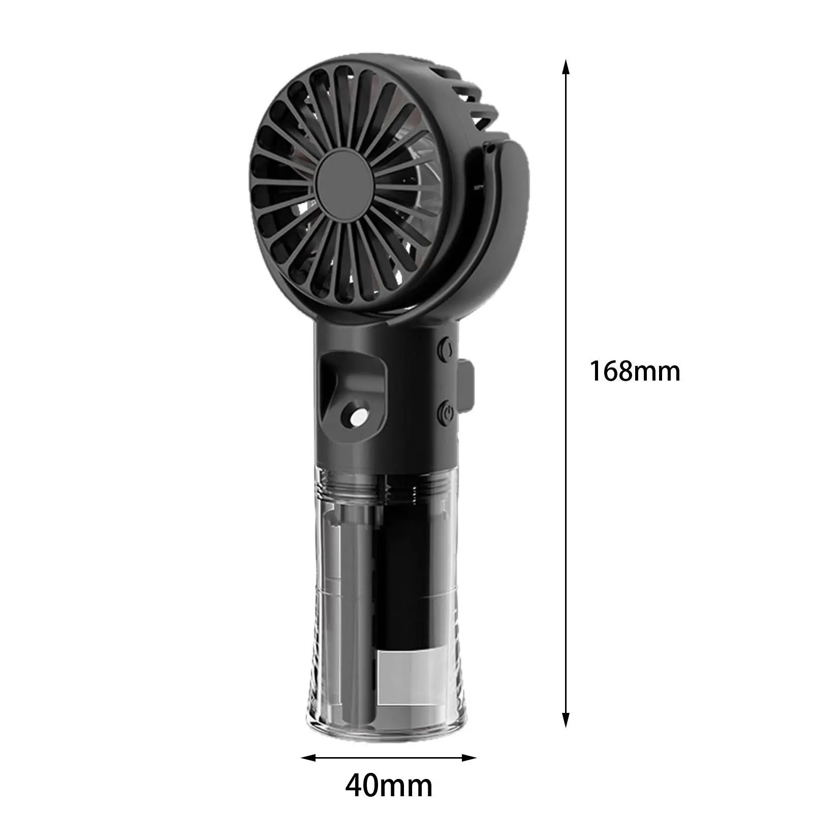 Portable Handheld Misting Fan Rechargeable Mini Water Spray Fan with 4 Speeds Low Noise USB Cooling Fan for Travel Outdoor