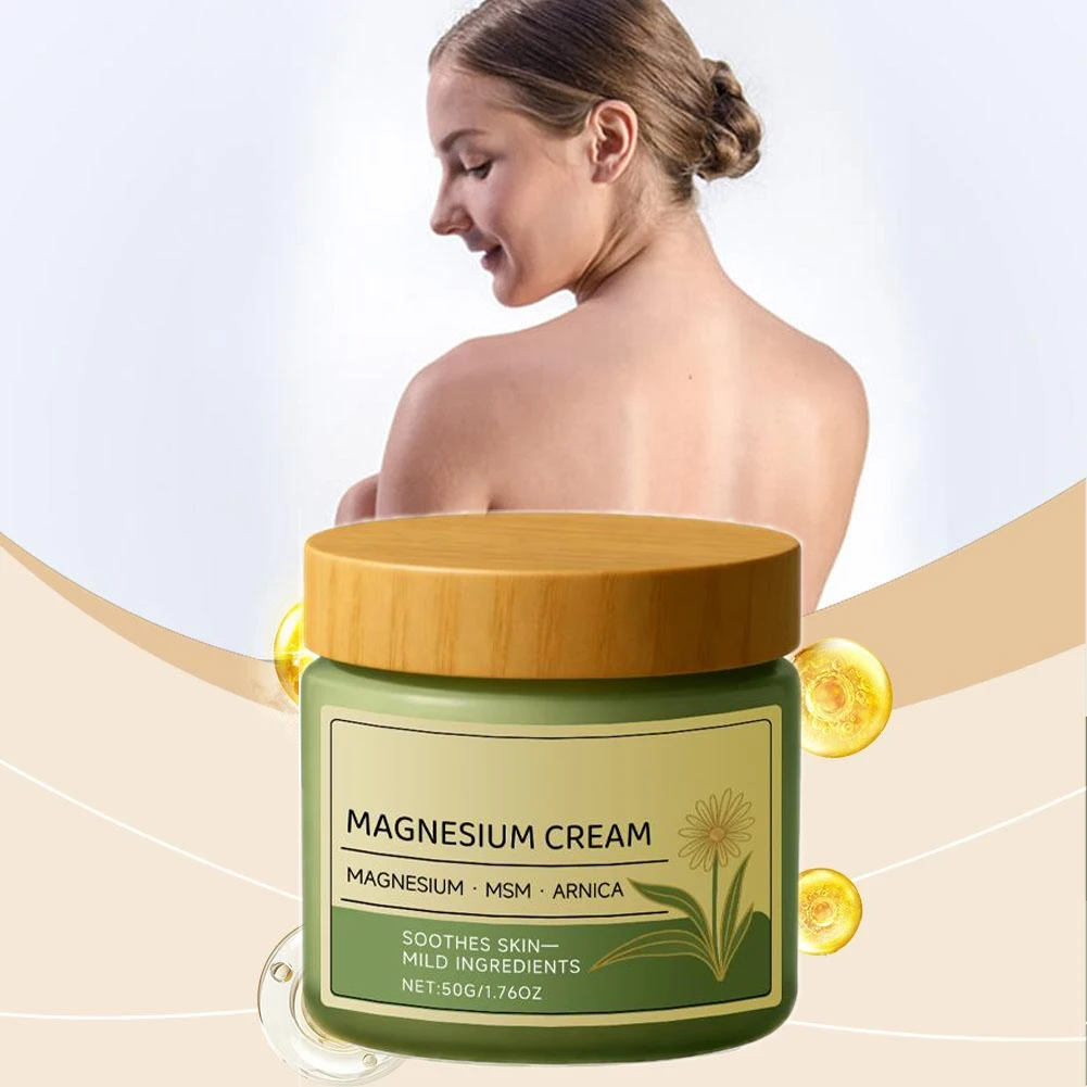 Magnesium Cream Magnesium Body Butter Deeply Moisturizes Skin, Soft Smooth & Relaxation For Sleep Gentle Apply To Legs Arm Chest