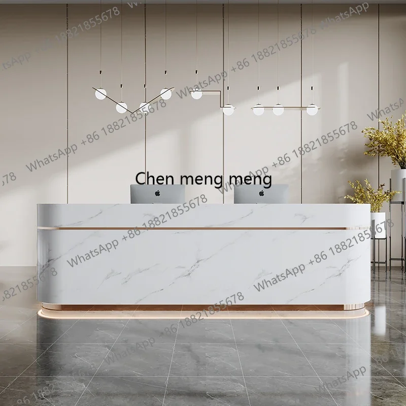 

New arrive Modern Reception Desks Aesthetic Company Bureau Trendy Furniture Long Organizers Reception Desks Shop home Luxury Bea