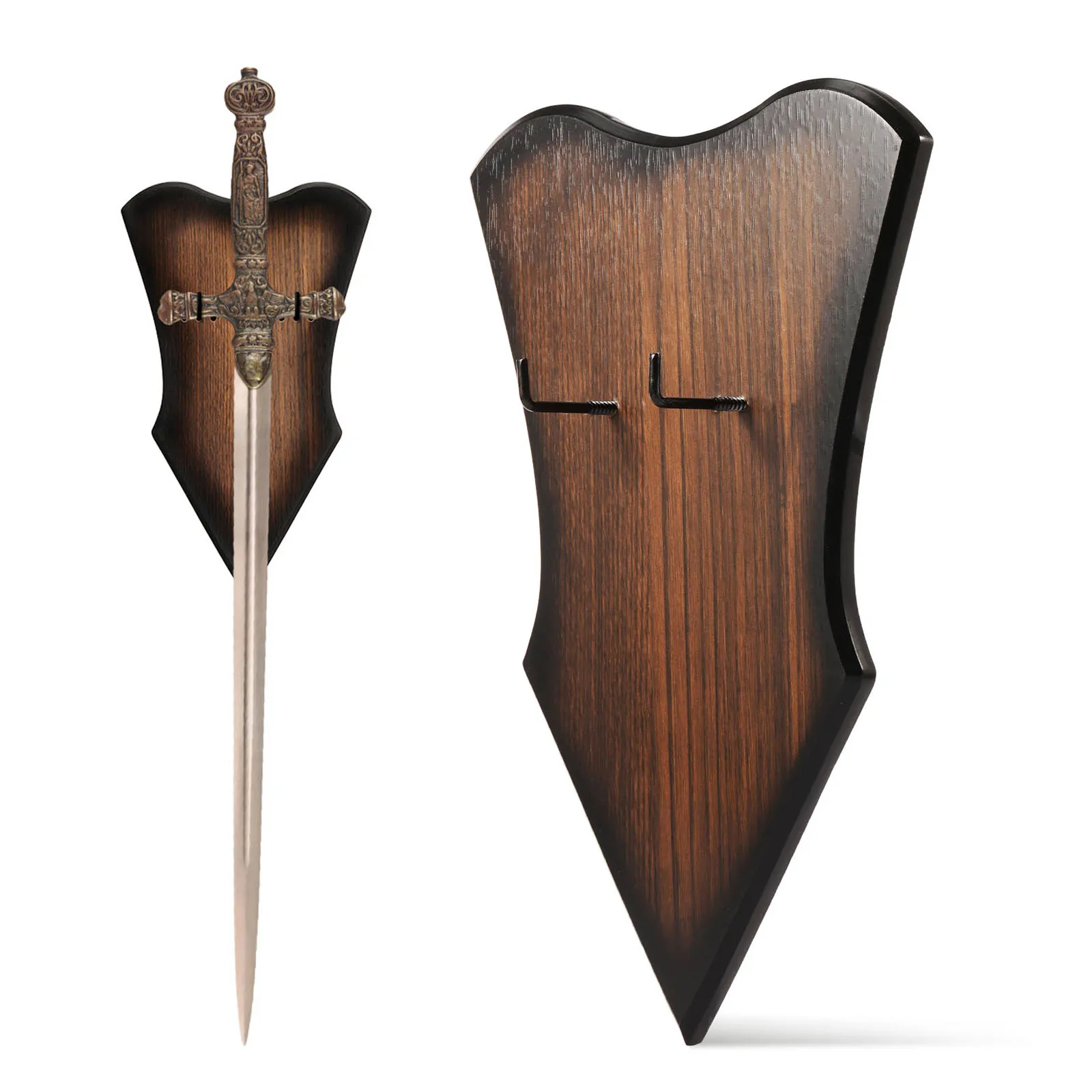 Adjustable Display Rack Wall Mount Sword Stand Multifunctional Wood Katana Holder Hook for Displaying Bow Dagger Axe Anime Prop
