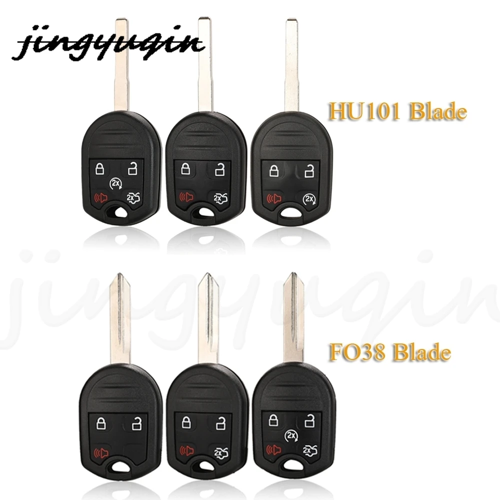 

jingyuqin 10pcs 3/4/5BTN Remote Car Key Shell Case For Ford Edge Explorer Ranger Expedition Mustang Escape Taurus Mazda Tribute