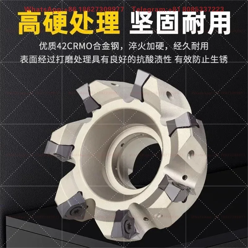 MFWN900 fast feed milling cutter disc for 90 ° heavy cutting with coarse double-sided hexagonal head WNMU08