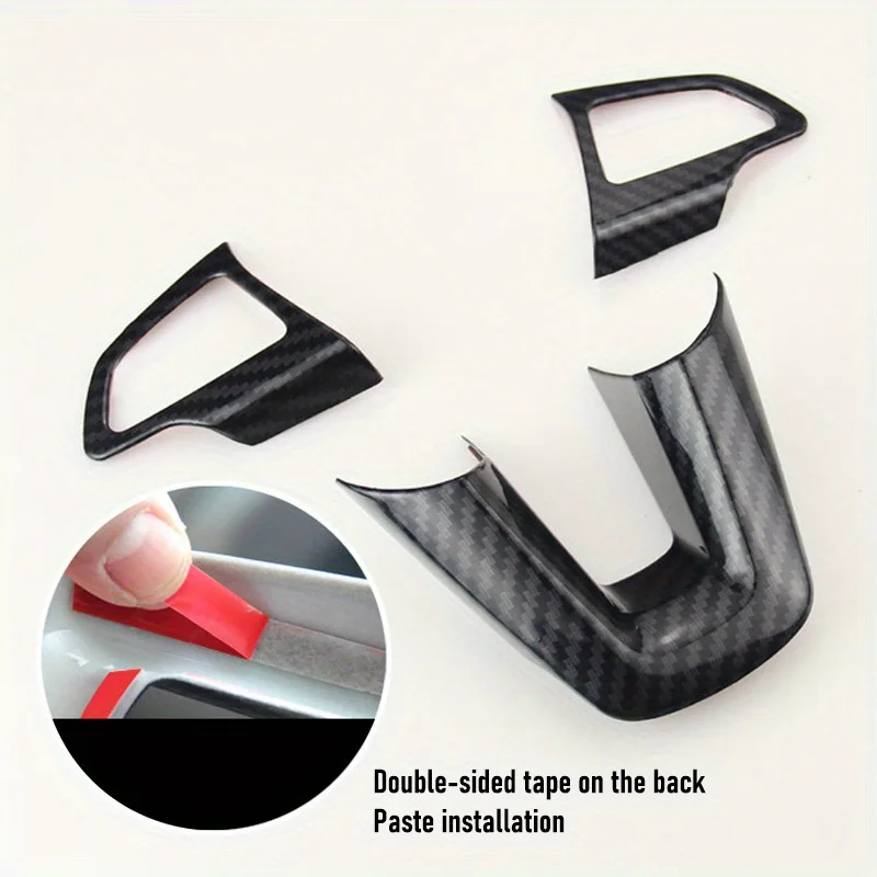 

For Ford Focus steering wheel, ABS resin carbon fiber decoration, compatible with 15-18 decorative parts