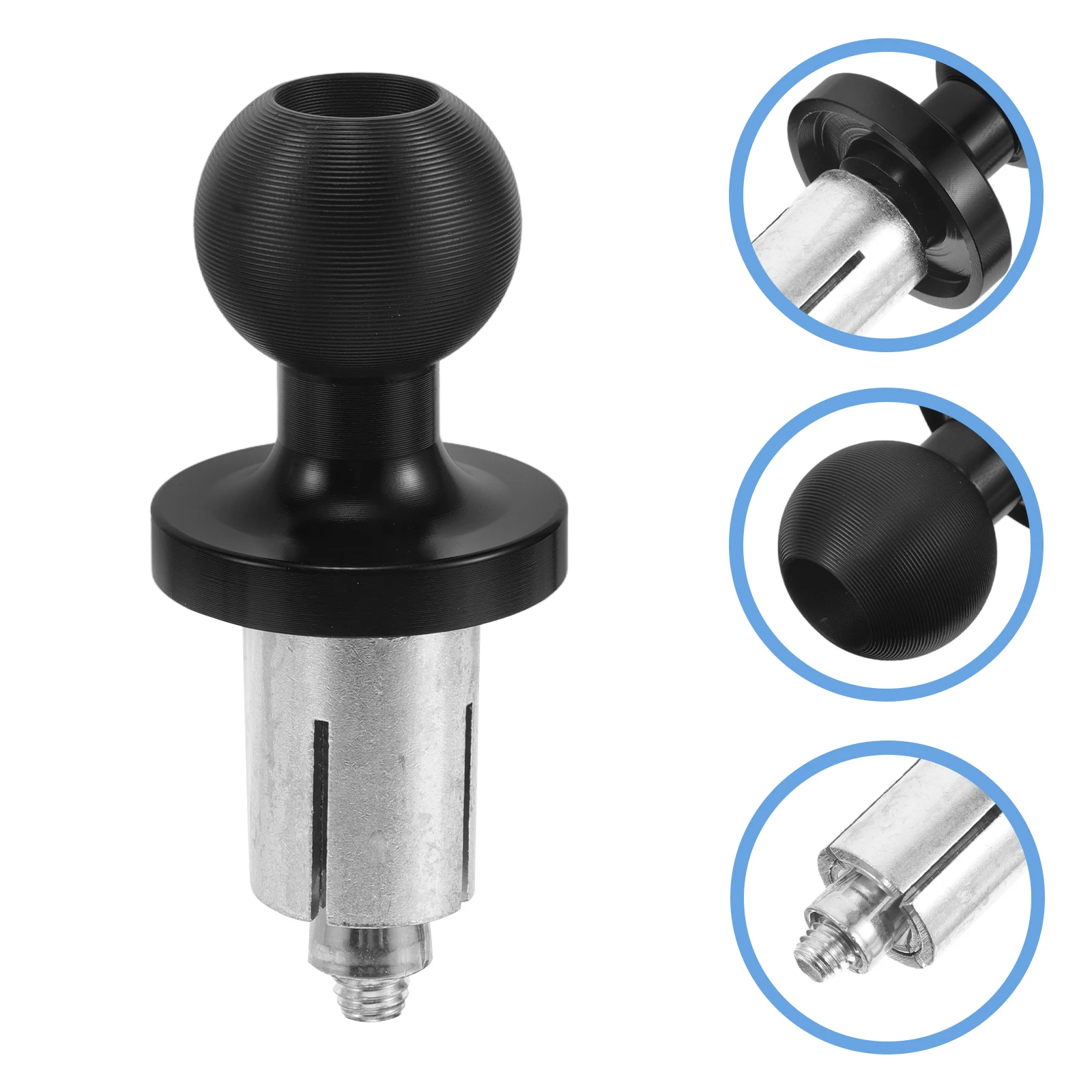 

Expansion Ball Head Support Clamp Base Camera Mount Black Pedestal Holder Rack Motorcycle Handlebar Bracket Throughhole Design