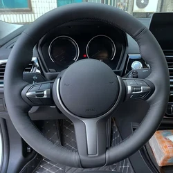 Custom Car Steering Wheel Cover Fit For BMW F87 M2 F80 M3 F82 M4 M5 F12 F13 M6 F85 X5 M F86 X6 M F33 F30 M Sport Car Accessories