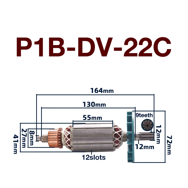 

AC220-240V Armature Rotor Replacement Accessories for P1B-DV-22C Electric Wrenches Armature Rotor Anchor Stator Coil