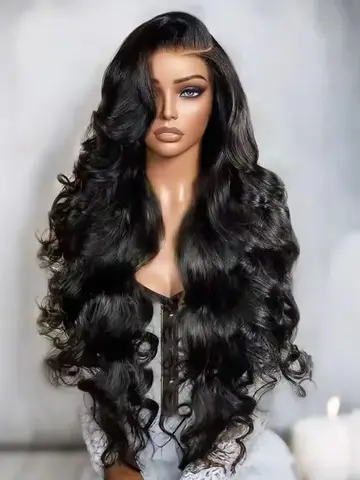 Raw Peruvian Body Wave 250% Density 40 42 inch 13x6 HD Lace Front Human Hair Wigs 13x4 Frontal Wigs Women Glueless Closure Wigs