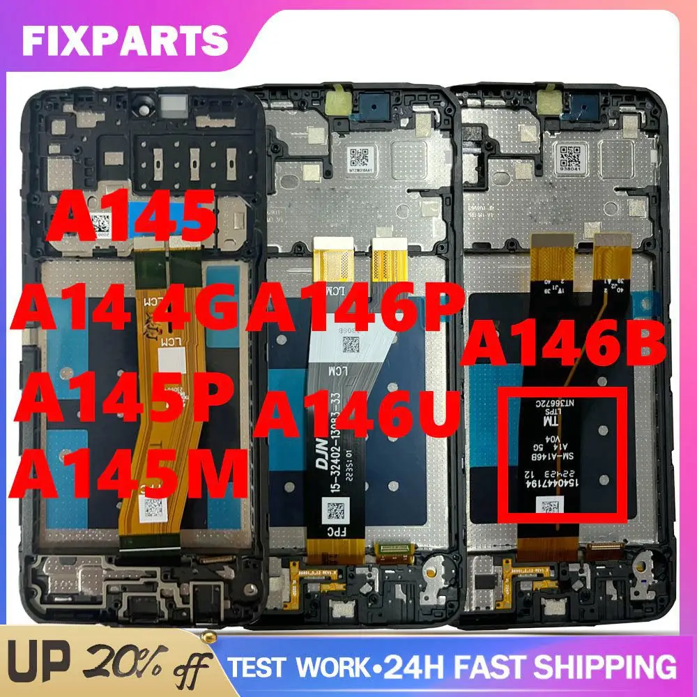 A14 4G A145F LCD Display For Samsung Galaxy A14 5G LCD Touch Panel Screen Digitizer A145 A146B A146P A146U LCD Screen Replacemen