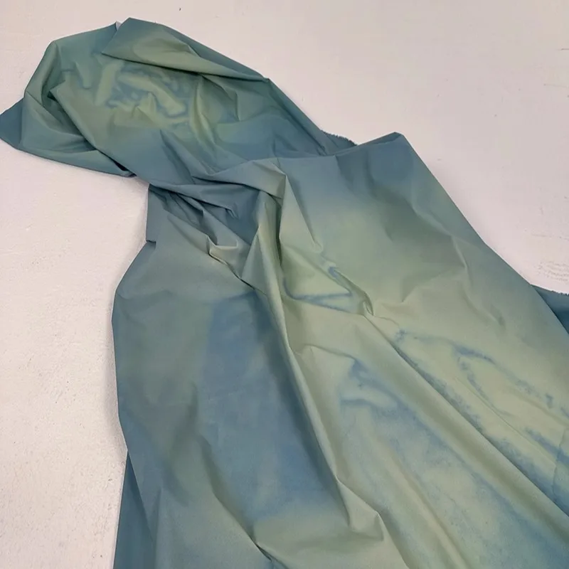 Polyester Fabric Photosensitive Blue Turns Yellow Green for Thin Shirt Dress Diy Sewing Cloth Wholesale