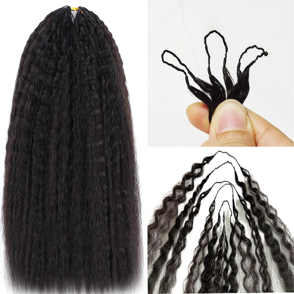 Extensions PreSeparated Reusable Loose Wave Feather Crochet Bulk Hair Deep Wave Full Head Human Crochet Hair for Black Women