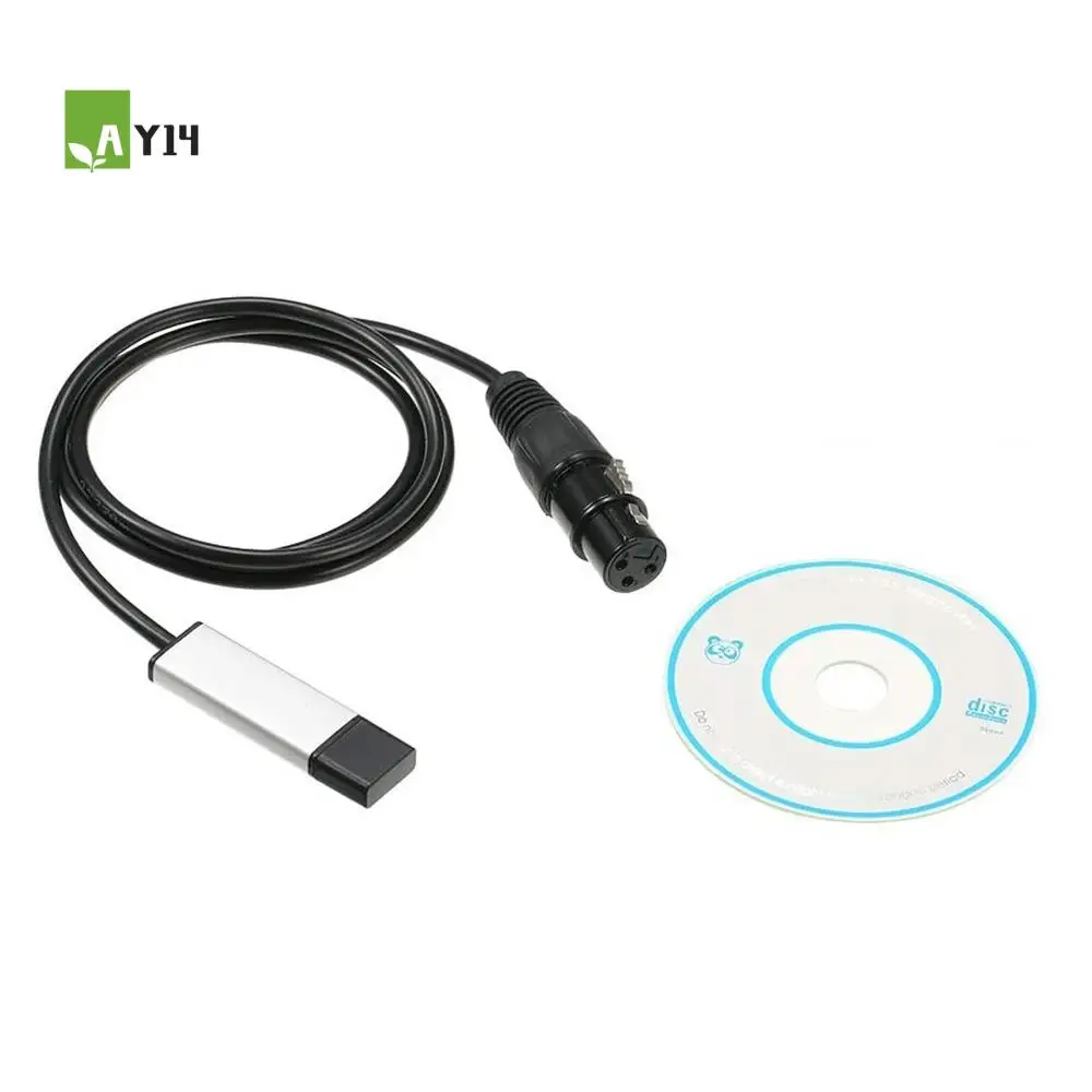 AY14 -USB To DMX Interface Adapter DMX512 Computer Stage Lighting Controller Dimmer USB LED Dmx512 Interface With CD