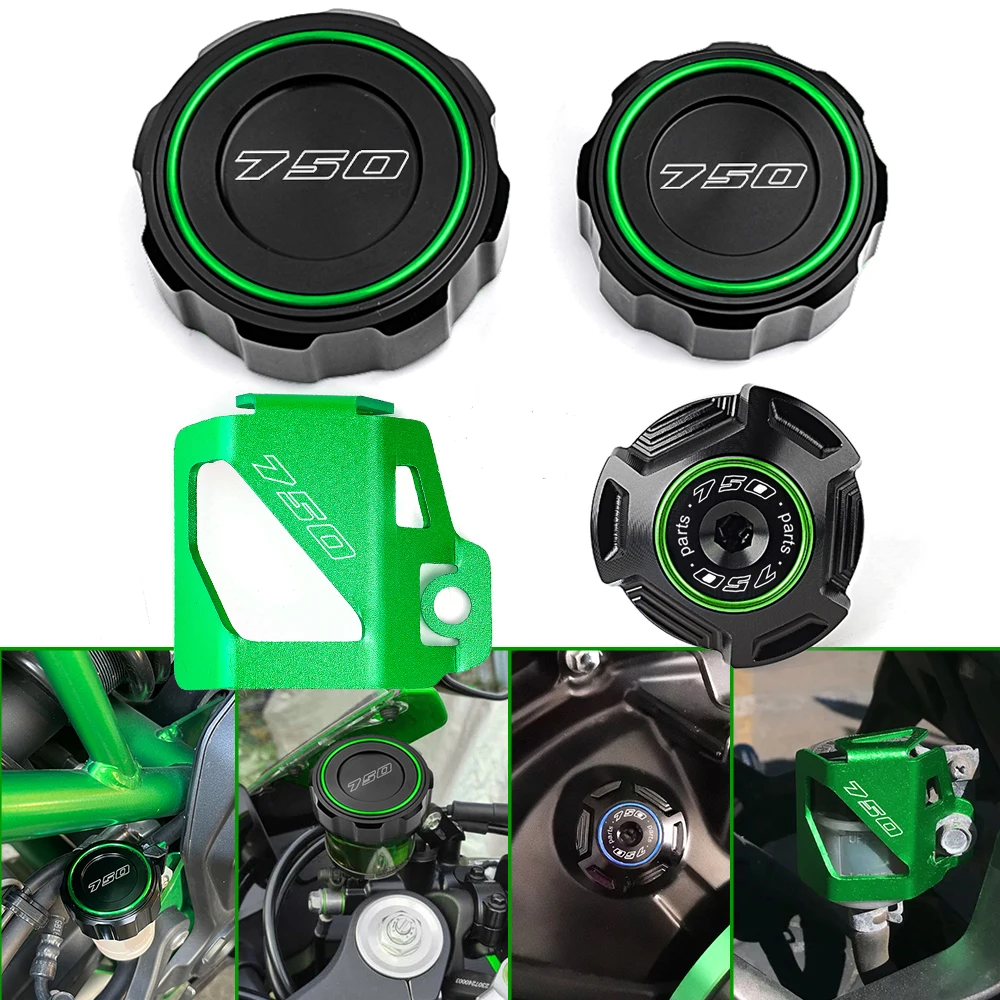 For KAWASAKI Z750 Z750 Z750S 2005 2006-2010 2011 2012 Motorcycle front and rear brake reservoir cover oil injection port oil cap