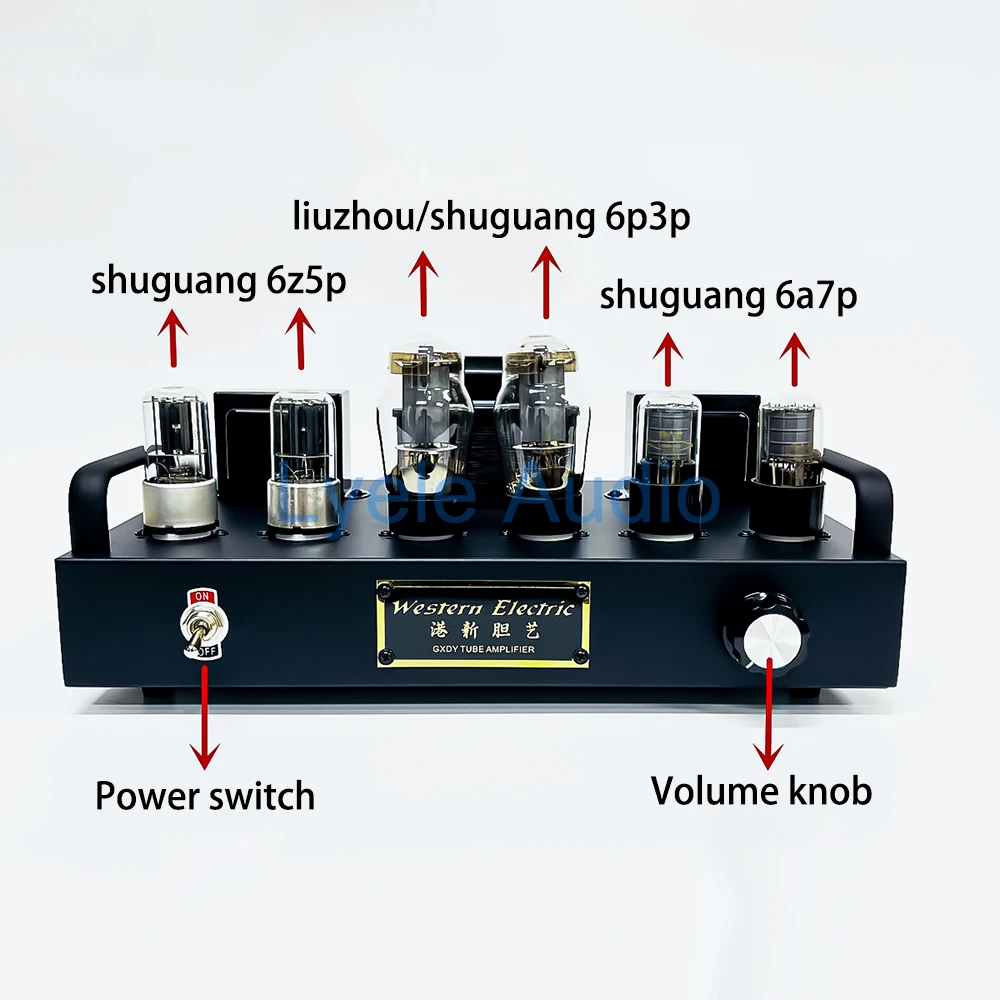 Lyele Audio 6p6p/el34 Amplificatore valvolare 7.5W * 2 Amplificatore audio audio HiFi di fascia alta con amplificatore valvolare Bluetooth Classe A