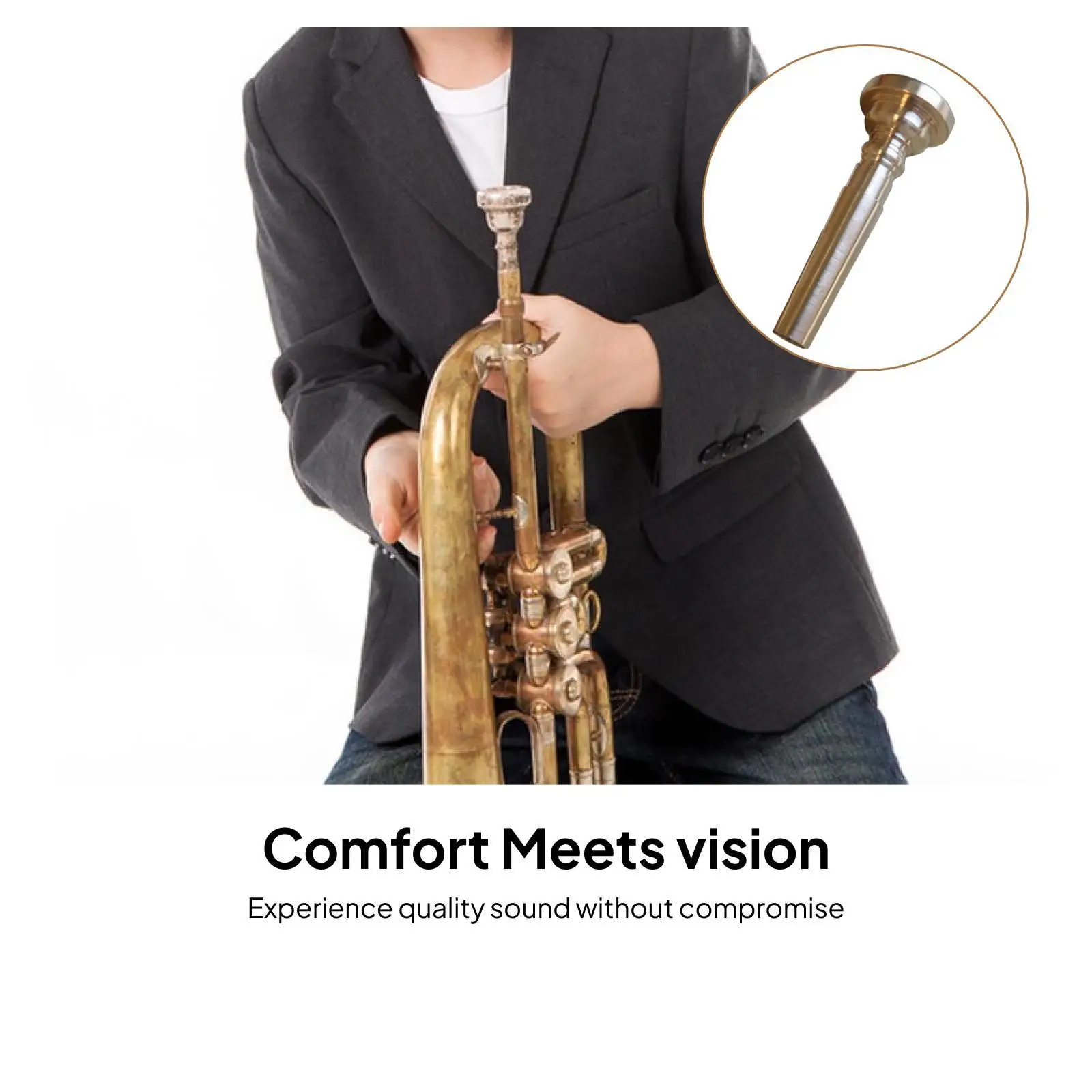 Messing Bugel Hoorn Mondstuk Student Trompet Accessoire Beginner Koperen Instrument Onderdeel voor Marching Band