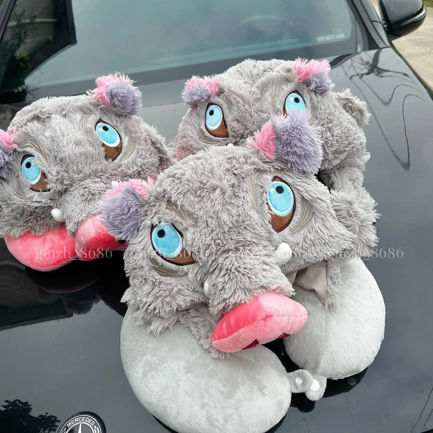 

Реквизит для косплея, плюшевая шапка с головой кабана, Hashibira Inosuke, теплый головной убор, мультяшные мягкие аниме, плюшевые рождественские подарки