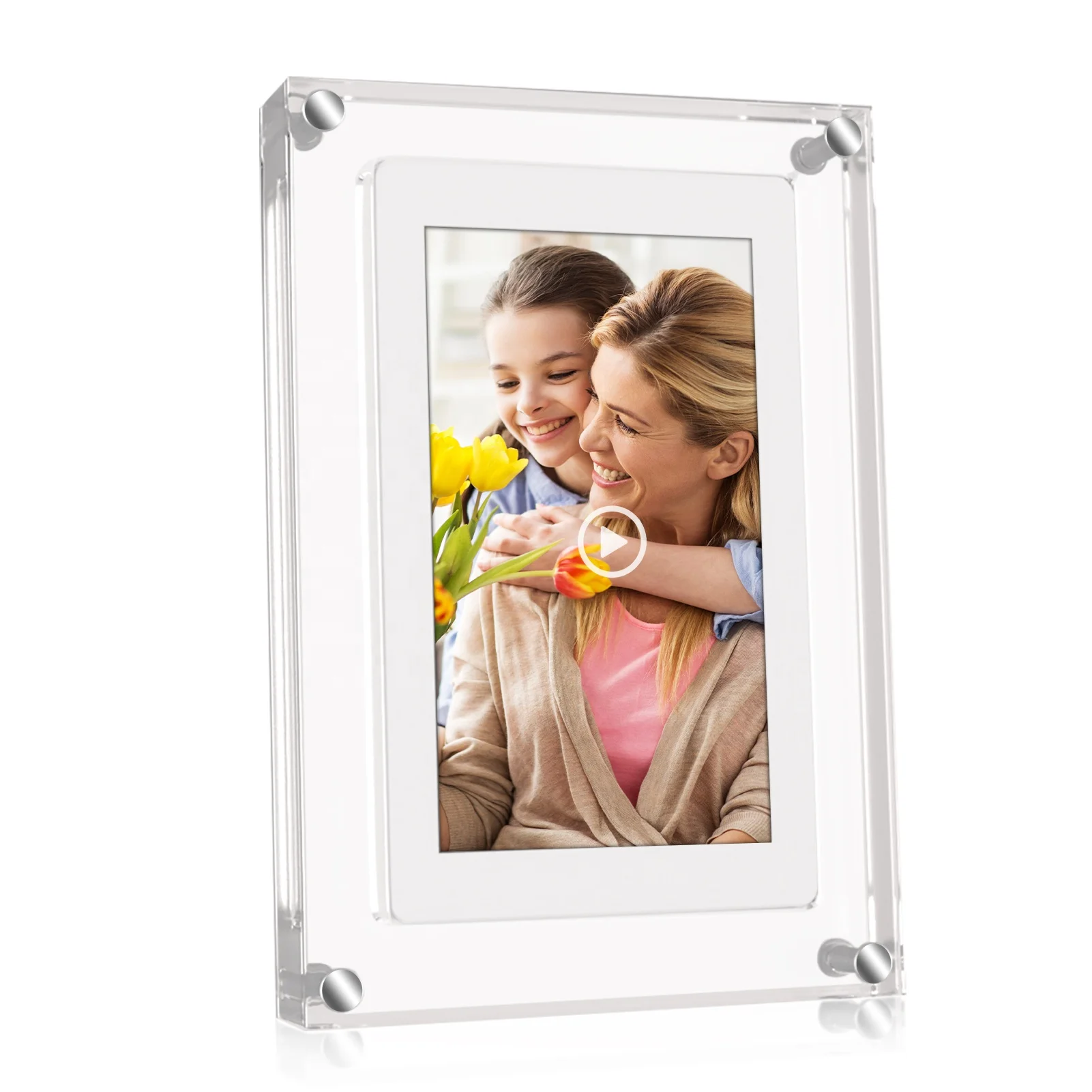 

2024 New Wholesale 5 7 10.1 Inch Acrylic Digital Photo Frames Photo Video Player Online For Mother's Day Gifts