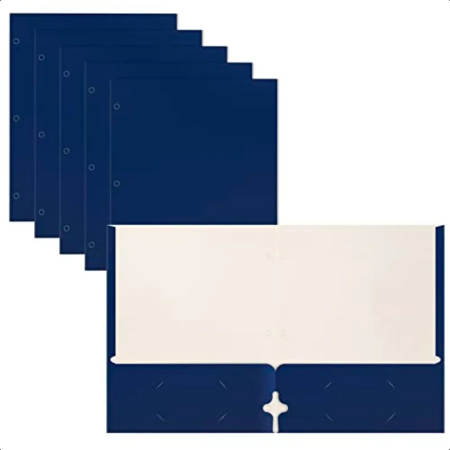 

Two Pocket Portfolio Folders 50Pack Blue Letter Size Paper Folders 50 Pieces Blue