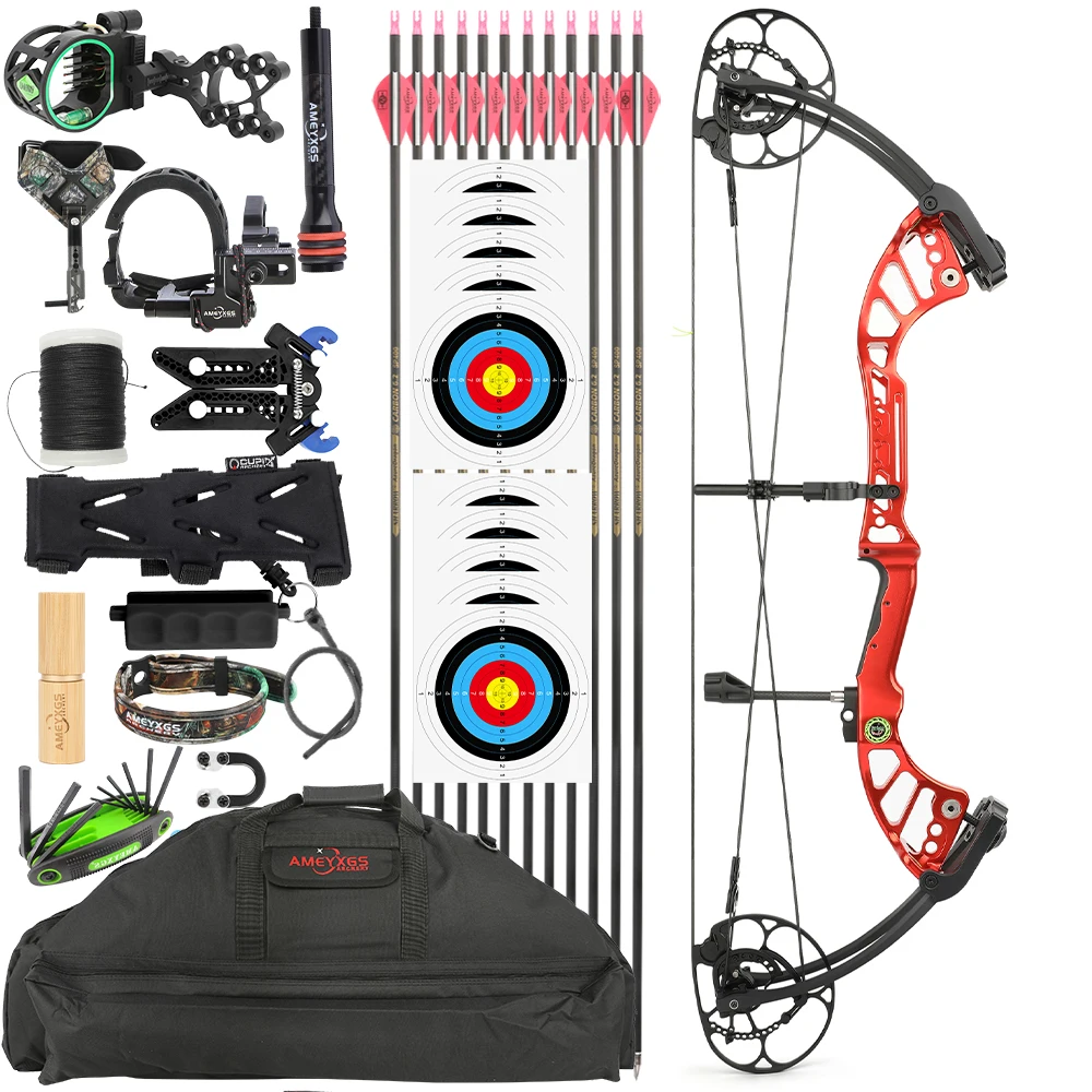 Archery Compound Bow 40-75lbs Draw Length 25.5-30.5inch Hunt Shoot Target Practice Competition Outdoor Training Beginner Sports