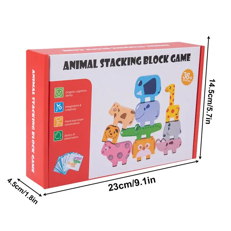 Building Stacking Blocks Wooden Blocks Building Animal Puzzles Toy Wooden Animal Blocks Sorting Stacking Toys For Kids