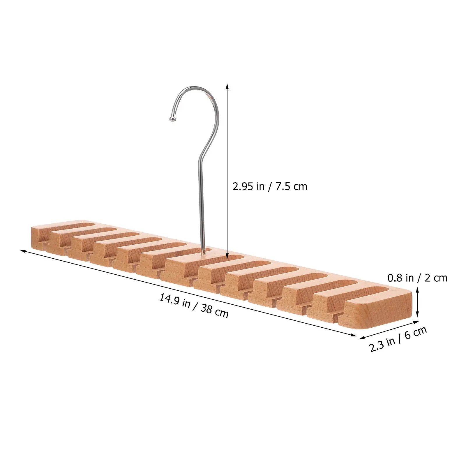 Wooden Belt Hanger Organizer For Belt Storage For Men Closet Space Saving Rack Slots Easy Access Neat Wrinkle Free