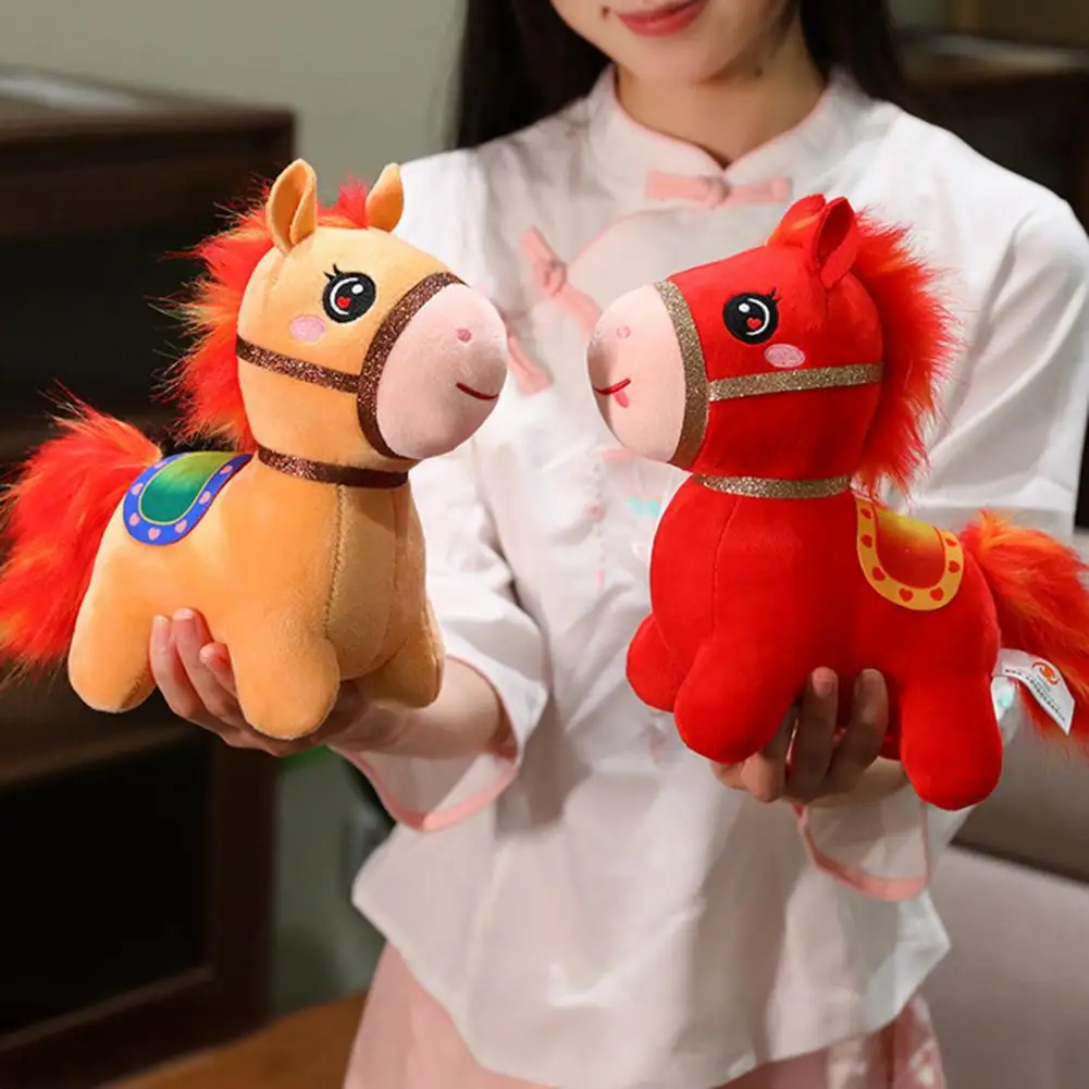 

Sparkling Good Luck Glitter Horse Soft Plush Toy Calming Stress Relief Hug Pillow Cute Pendent Bag Home Decor Gift For Blessings