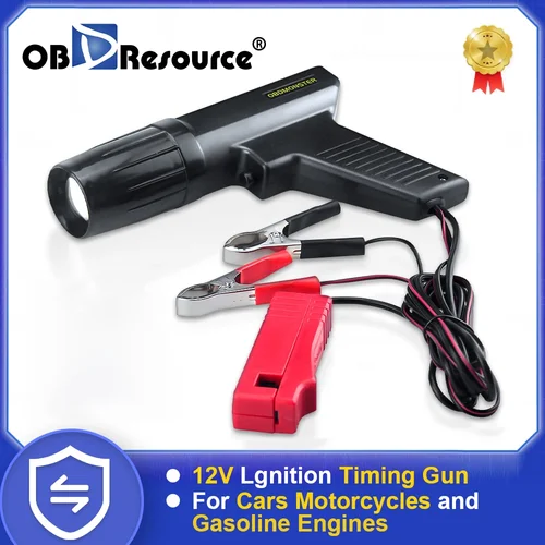 Pistola de sincronización de encendido para coche, motocicleta, lámpara estroboscópica de estilo, motor de gasolina inductivo, herramienta de diagnóstico de luz de sincronización inductiva, 12V