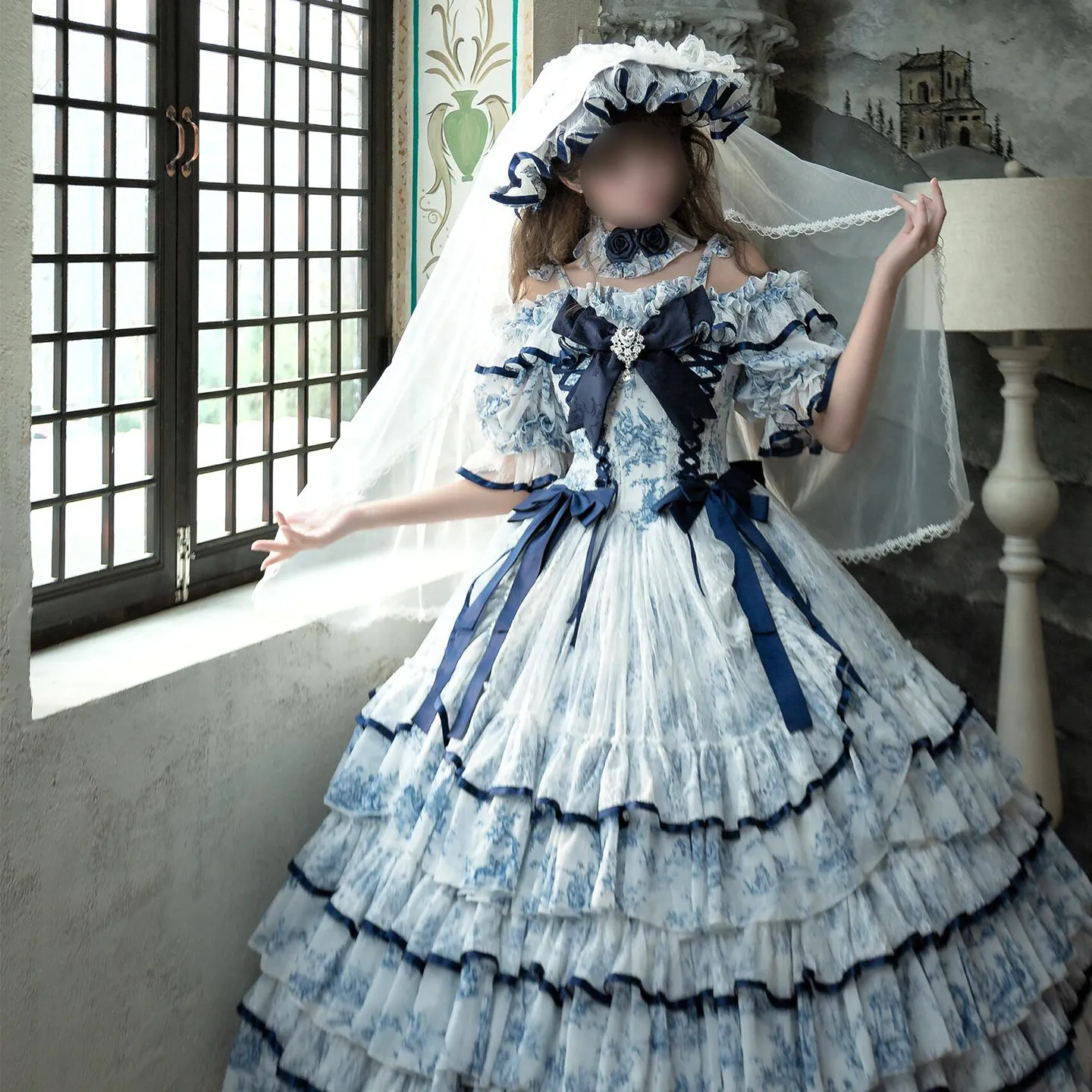 gothic birthday dress Gothic Double-Layered Polyester Party Dress, Polyester / M
