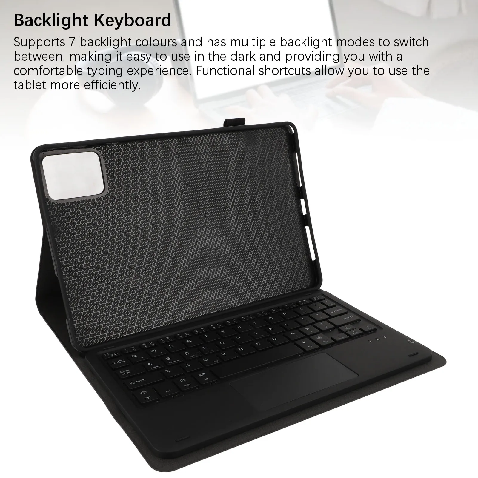 Touchpad Case with Keyboard Multi Angle Adjustment Keyboard Case for Tab K11 LTE 11 Inch 2024 Pen Holder for Watching TV