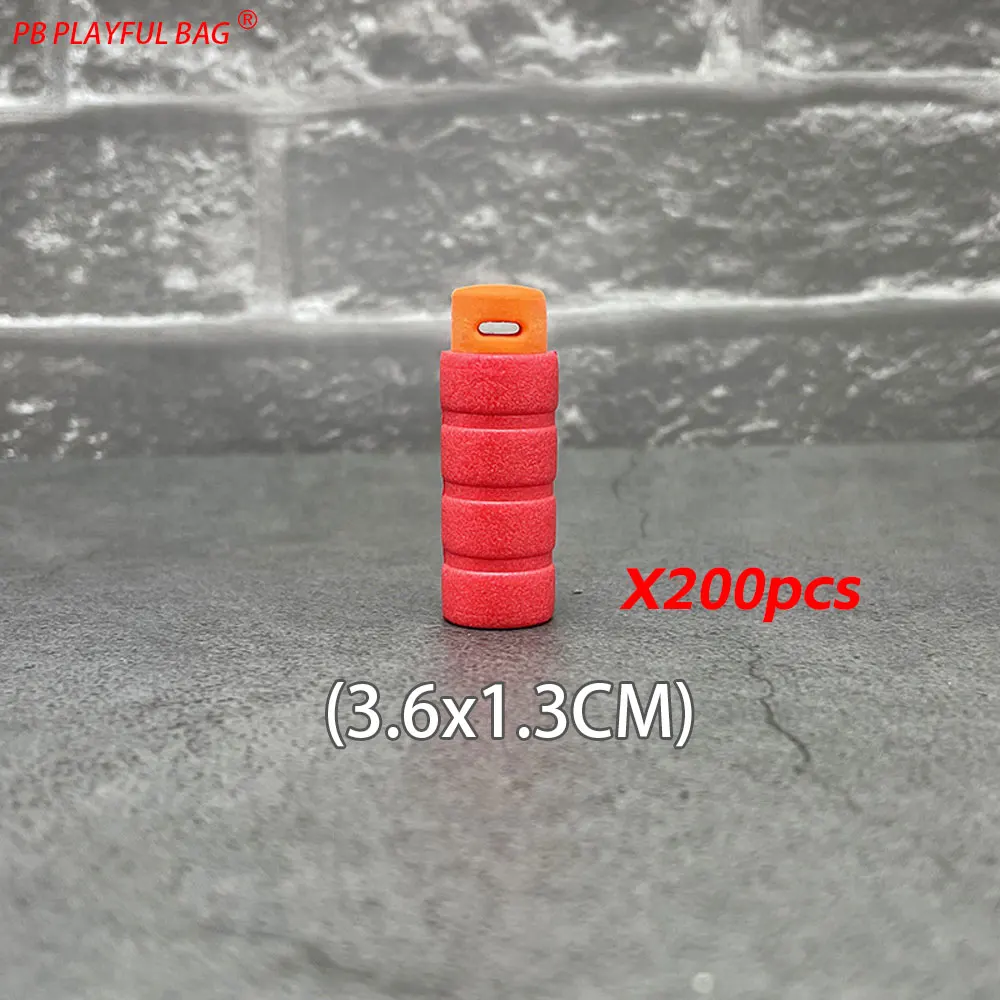 MK balas macias de quatro seções 3.6x1.3CM pistola de brinquedo de alto desempenho esponja de munição vermelho laranja balas curtas QJ109