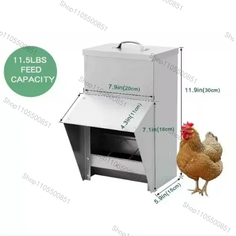 Poultry Feeder Automatic Feeding Chicken Trough Metal Galvanized Iron Chicken Feeder Baffle Feeder