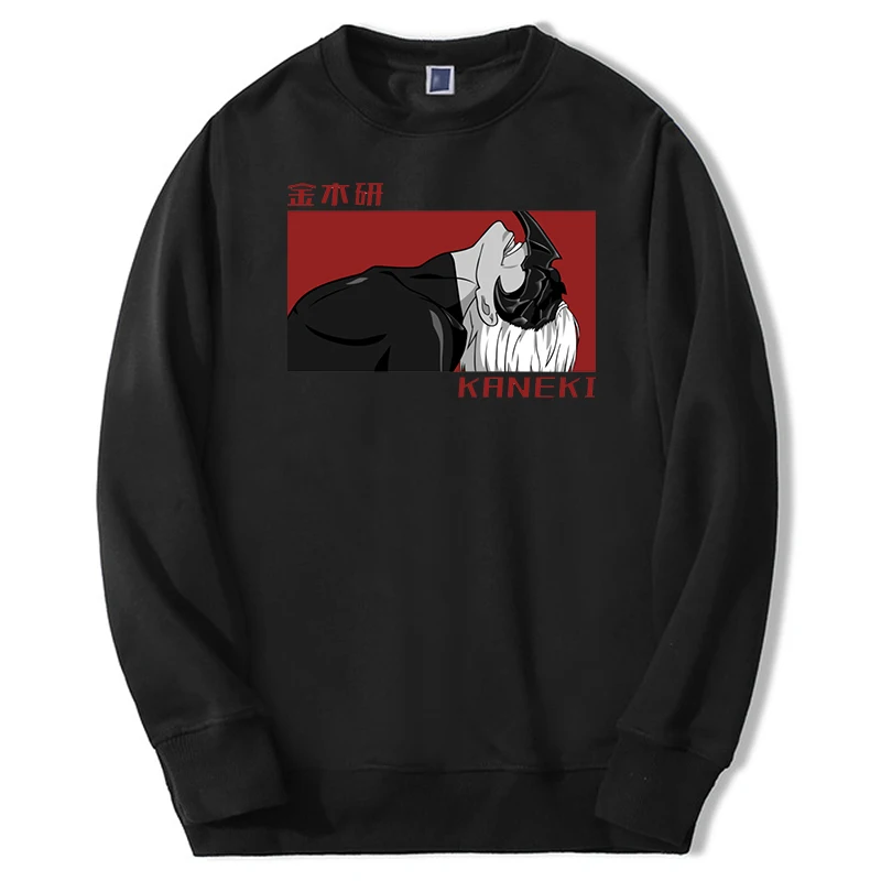 2024 Autumn Winter Mens Oversized Tokyo Ghoul Kaneki Ken Thick Hoodies Sweatshirt Harajuku Sportswear Men's Hip Hop Clothes