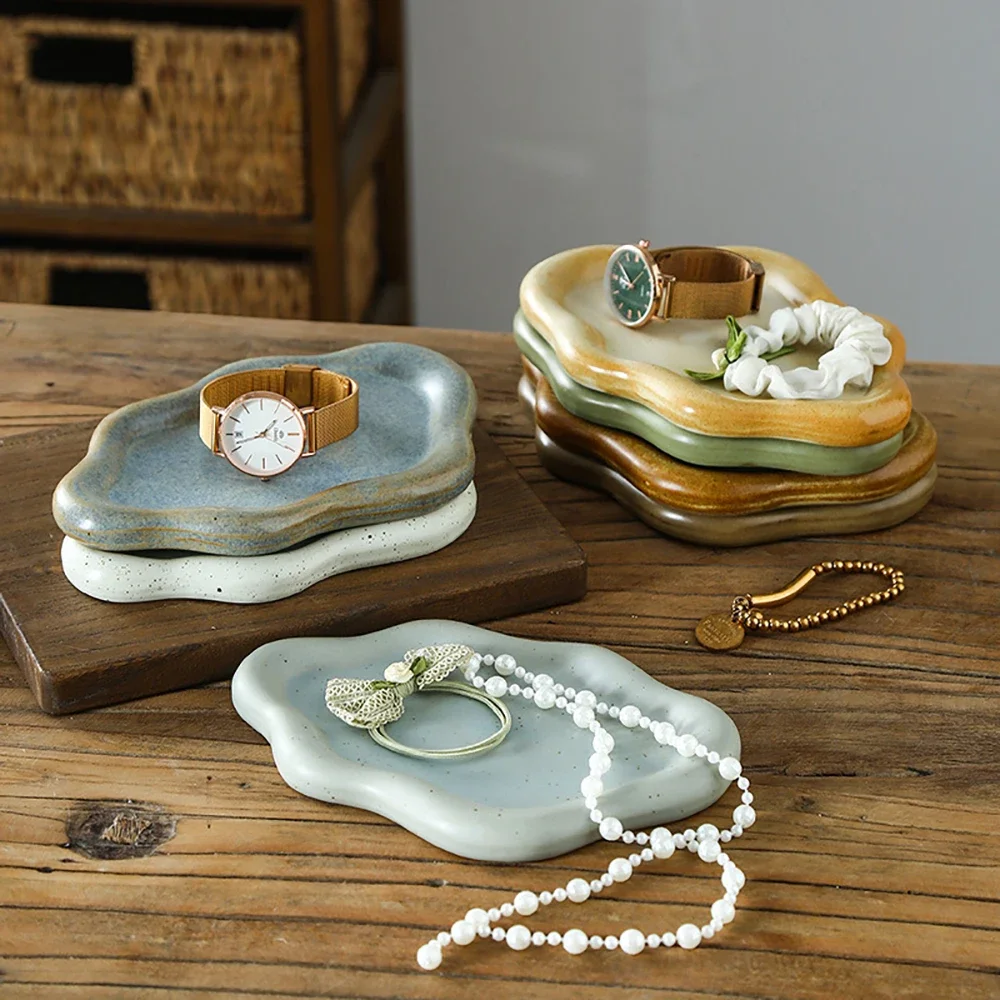 Cloud Shape Delicate Porcelain Plate Modern High Grade Colorful Ceramic Homehold Tableware Dessert Cake Display Plates
