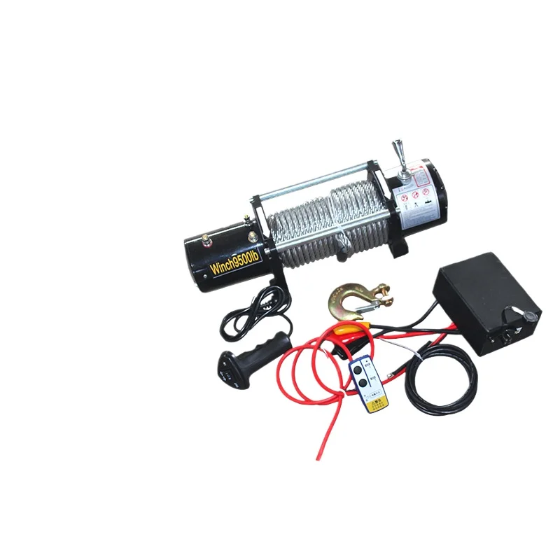 Vehicle electric winch 12v vehicle electronic Off-road  Self-rescue small electric