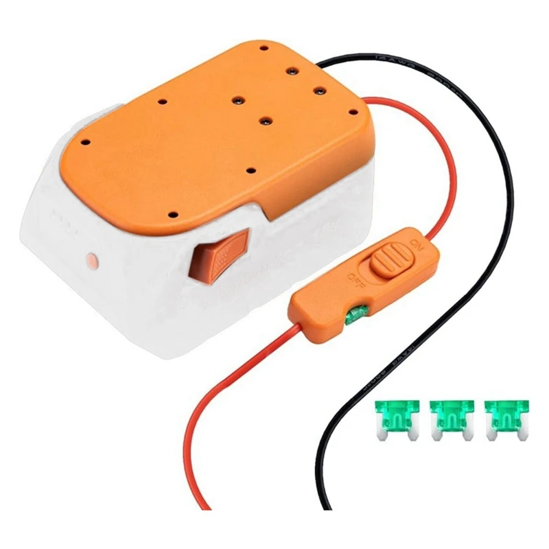 

Battery Adapter For Ridgid For AEG 18V Battery With Switch Fuses & Wire Terminals Power Tool Battery Converter Kit