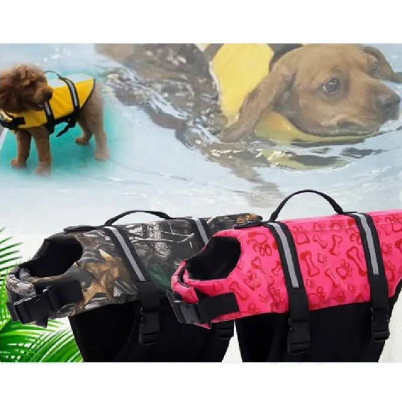 

Thickening Pet Life Vest, Dog's Printed Life Jacket, Dog Safety Clothes, Dog Swimwear, Summer Swimming Suit, XXS-XXL