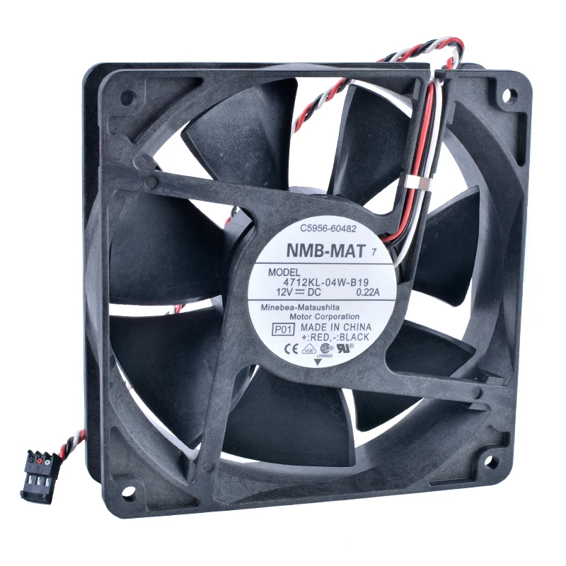 

COOLING REVOLUTION 4712KL-04W-B19 12cm 120mm fan 12032 120x120x32mm 12V 0.22A Double ball bearing air pressure cooling fan