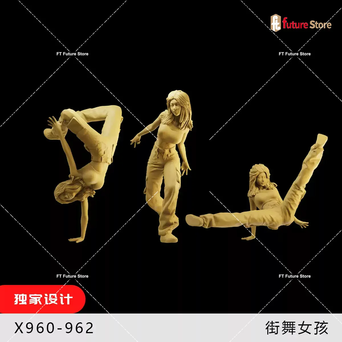 Miniatures 1/64 1/43 1/35 Dancer Handsome Hip-hop Dance Boys Girls Figure Diorama Creative Mini Doll Scene Props Model Crafts