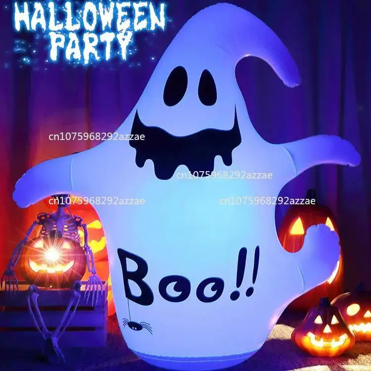 

Хэллоуин наружное украшение надувная тыква белый стакан вурдалак магазин торгового центра открытый орнамент большая композиция сцены