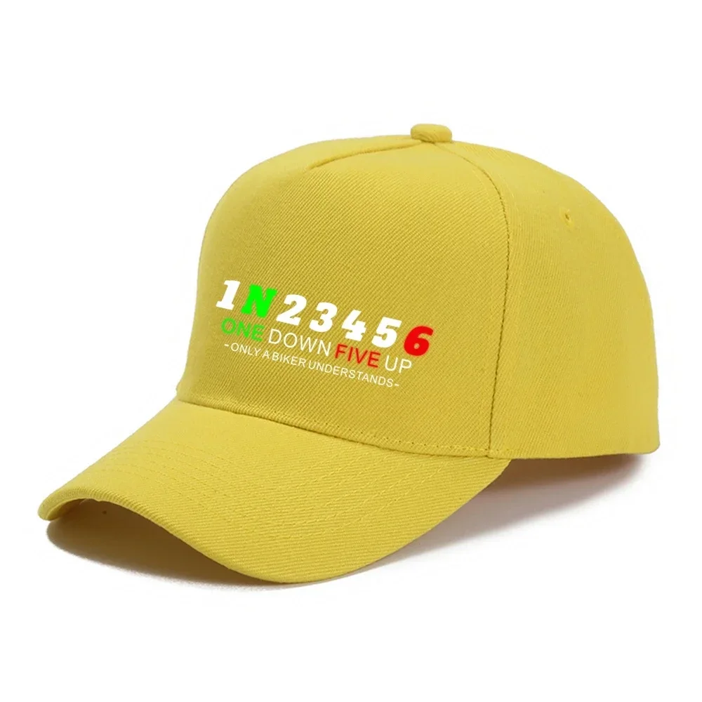 1N23456 Shift Gear Moto Baseball Cap Suzukies Men's Retro Hondaes Peaked Cap Adjustable Dad Hat Shade Sport Baseball Hats