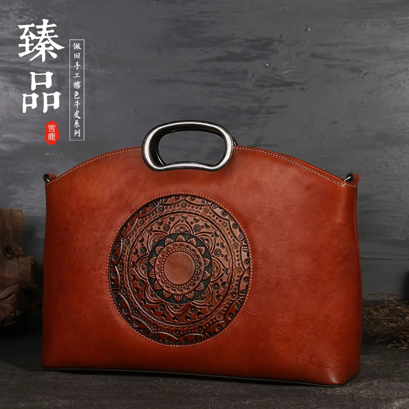 

Vintage Street Fashion Art Draw Graffiti Totes Woman Tote Bags Luxury Original Borse Da Donna High Quality Genuine Leather Sale