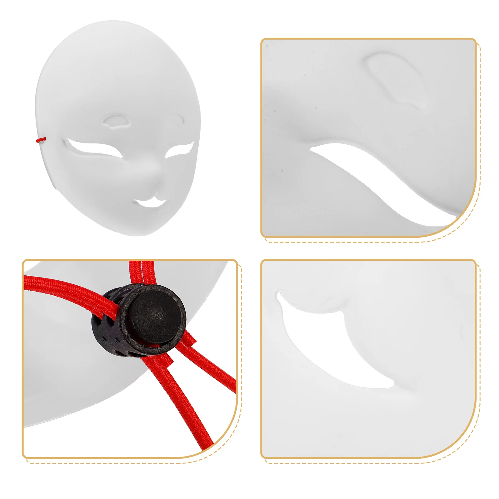 

Blank Fox Mask Craft Cosplay Masks to Decorate Diy Paintable For Party Halloween