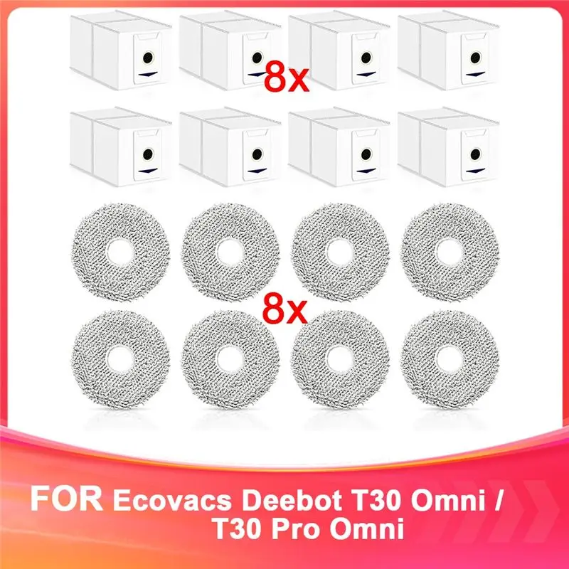 

A20F-Набор аксессуаров для Ecovacs Deebot T30 Omni/T30 Pro Omni, запасные части для робота-пылесоса, салфетки и мешки для пыли