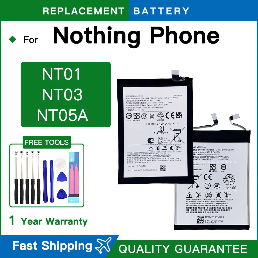 Brand New NT01 NT03 NT05A For Nothing Phone 1 2A 3A Lite  CMF PHONE 15G NOTHING Phone 3 Battery High-capacity Mobile Battery