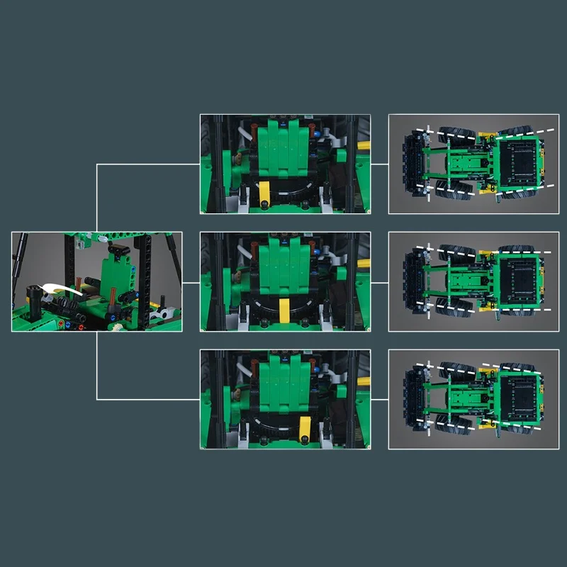 1357ピース MOC Bモデル バックホーローダー テクニカルビルディングブロック 建築組み立て DIY クリスマスギフト クリエイティブトイアイデア ブロック