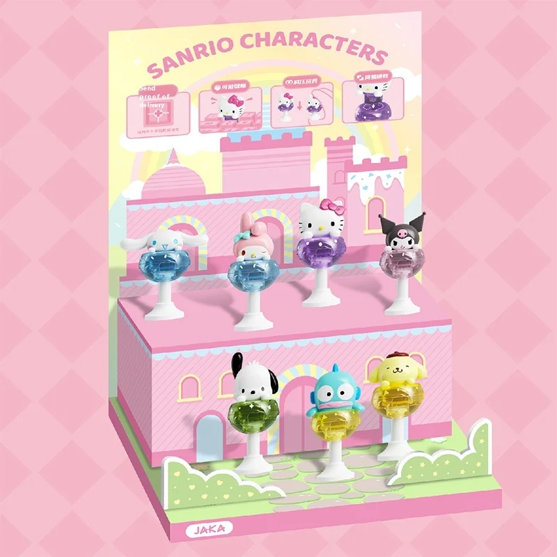 سانريو شخصيات الأسرة سلسلة المصاصة يدوية الصنع كورومي بودنغ الكلب الضغط لعبة فتاة يمكن استخدامها كغطاء المفاتيح هدية عيد